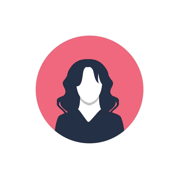 Профіль Зображення Жінки Аватар Соціальних Мереж Половиною Кола Вектор Моди — стоковий вектор