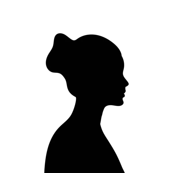 Kadın Avatar Profili Beyaz Arka Planda Izole Edilmiş Bir Kadın — Stok Vektör