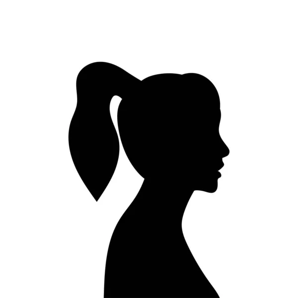 Kadın Avatar Profili Beyaz Arka Planda Izole Edilmiş Bir Kadın — Stok Vektör