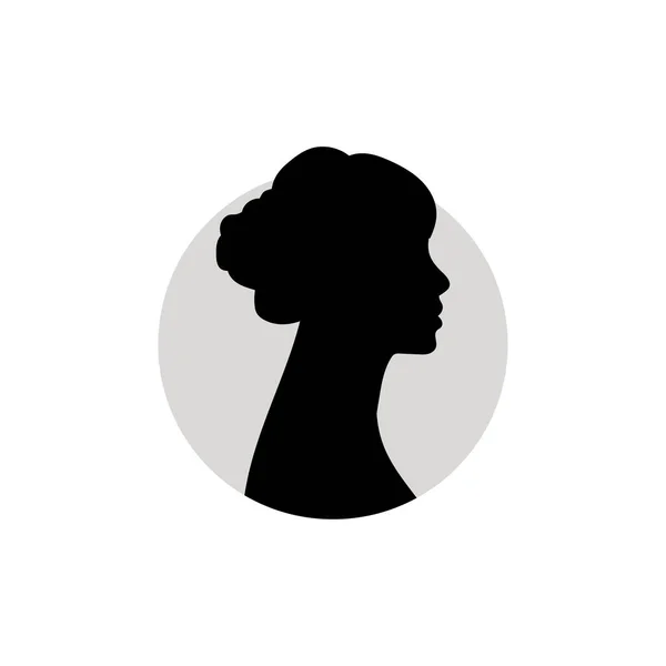 Sylwetka Kobiecej Głowy Ilustracja Wektora Białym Tle — Wektor stockowy