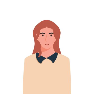 Mutlu gülümseyen insanların olduğu insanların yüzleri. Görseller. Bir grup kullanıcı profili. Renkli düz vektör çizimi