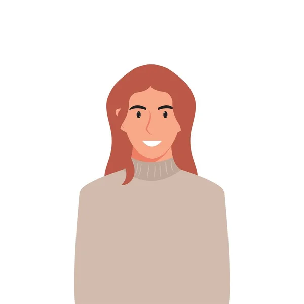 Лица Женщины Счастливыми Улыбающимися Людьми Аватары Набор Профилей Пользователей Цветная — стоковый вектор