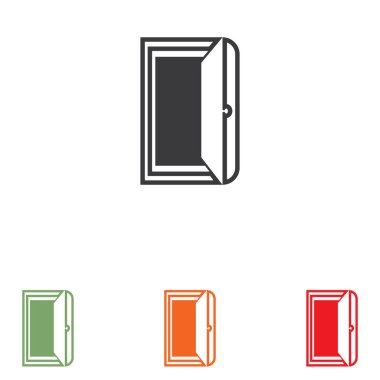 Kapı logosu ve sembol vektörü 