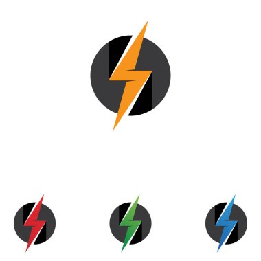 Şimşek logosu ve sembol vektörü