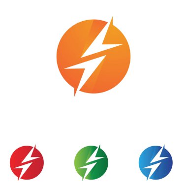 Şimşek logosu ve sembol vektörü