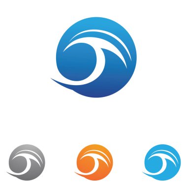 Dalga suyu plaj logosu vektörü