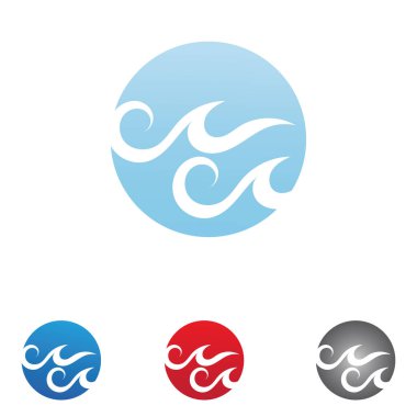 Dalga suyu plaj logosu vektörü