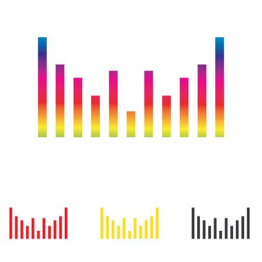 müzik logosu vektör tasarım örnekleme şablonu