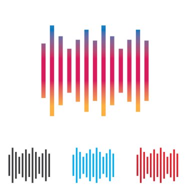 müzik logosu vektör tasarım örnekleme şablonu