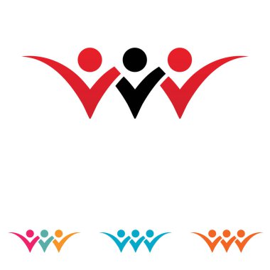 People team Community Group logosu, ağ ve sosyal simge vektörü