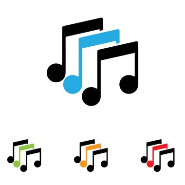 Müzik Notası Simge Vektörü illüstrasyon tasarımı