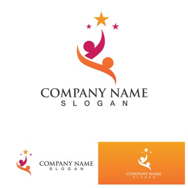  Sağlık İnsanları Logo Vektör Çizim Şablonu