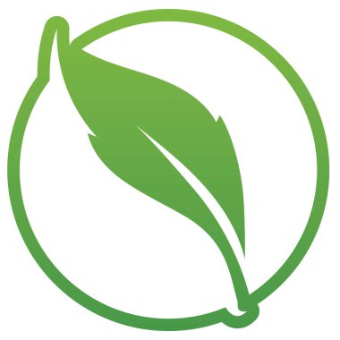 Yaprak yeşil logo ve sembol vektör şablonu
