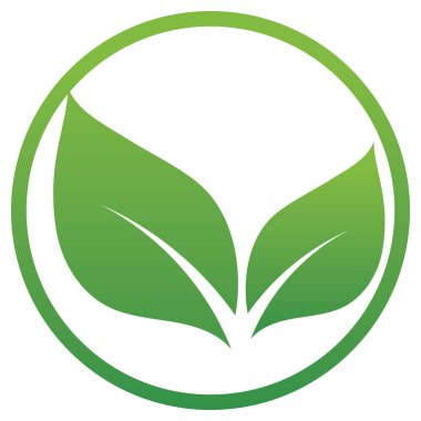 Yaprak yeşil logo ve sembol vektör şablonu