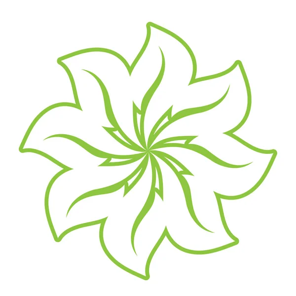 Hoja Verde Ornamento Diseño Símbolo Vector Plantilla — Archivo Imágenes Vectoriales