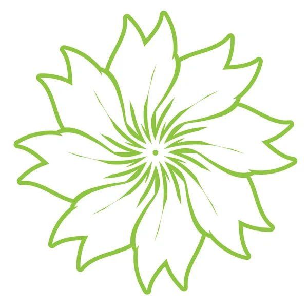 Leaf Green Ornament Design Symbol Vector Template — Stock Vector