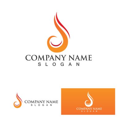 ateş alev logosu vektör tasarım şablonu