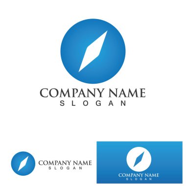 compas simgesi. Compas-vektör compas işaret sembolünün düz illüstrasyonu.