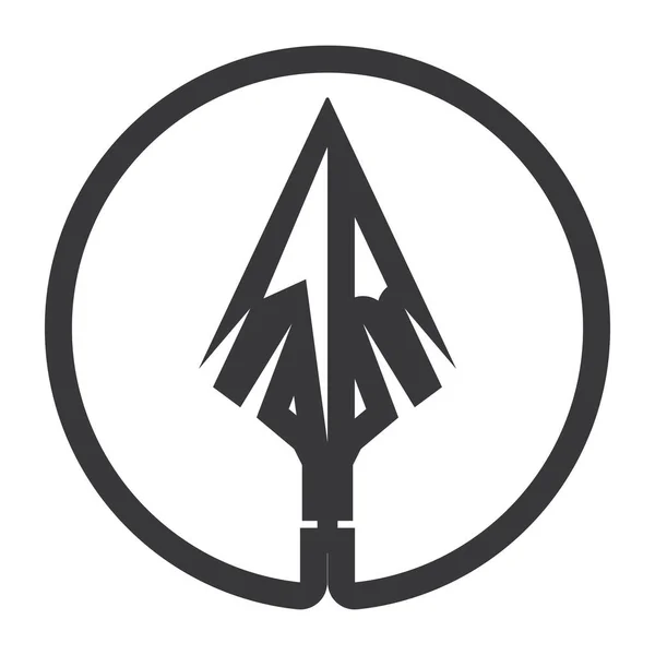 Spear Logo Icon Vector Image — Stock Vector