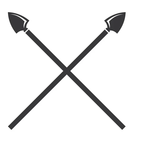 Imagem Vetorial Ícone Logotipo Lança — Vetor de Stock