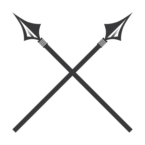 Spear Logo Icono Vector Imagen — Vector de stock