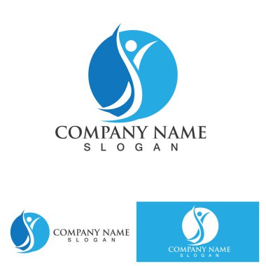 Sağlıklı yaşam insanlar logo