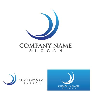 su dalgası logo tasarım şablonu