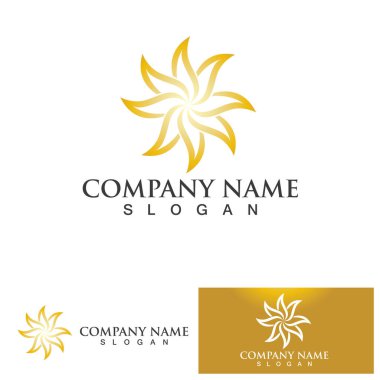 Güzellik Vektörü Nilüfer çiçekleri logo şablonu tasarımı simgesi