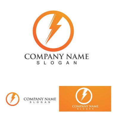 Şimşek logosu ve sembol vektörü