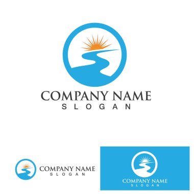 River Logo vektör resimleme şablonu