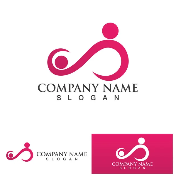 Adoption Enfants Logo Symbole Santé — Image vectorielle
