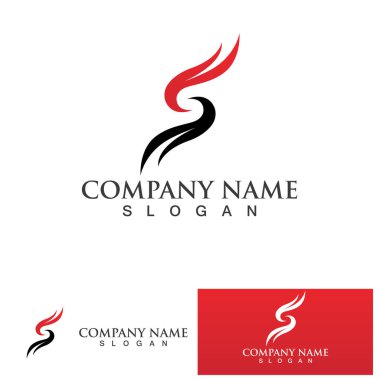 S harfi logo tasarım vektörü