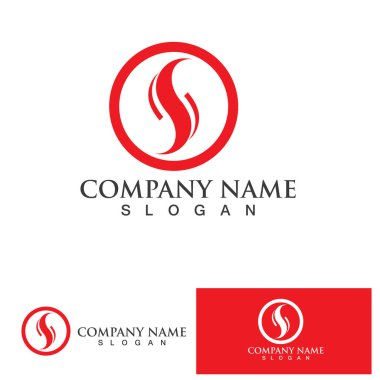 S harfli şirket logosu tasarım vektörü.