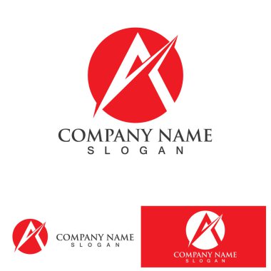 Bir Harf Logo Şablonu vektör illüstrasyon tasarımı