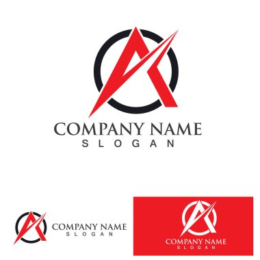 Bir Harf Logo Şablonu vektör illüstrasyon tasarımı
