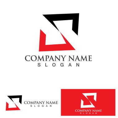 S harfli şirket logosu tasarım vektörü.