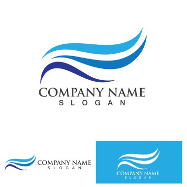 su dalgası logo tasarım şablonu