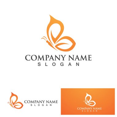 Zarif Kelebek Logosunun İllüstratör kırpma vektörü