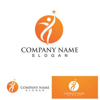 People star logo çalışma grubu Vektör illüstrasyon tasarımı