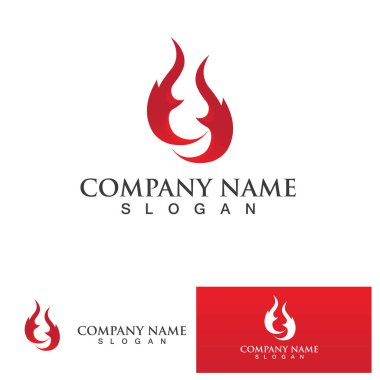 Ateş vektörü çizim şablonunu ateşle