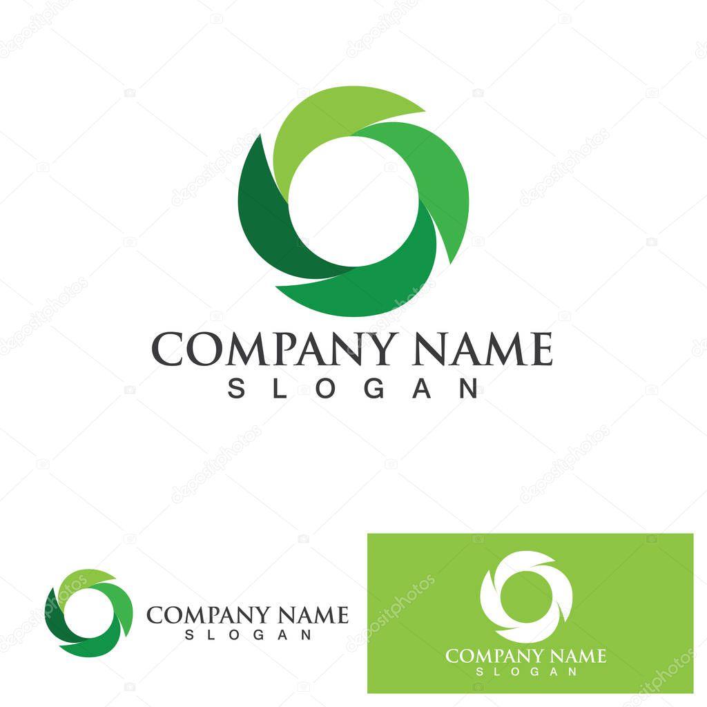 Circle camera icon Logo Template