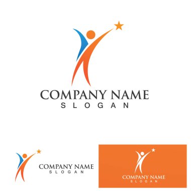 İş adamı başarı logo vektörü