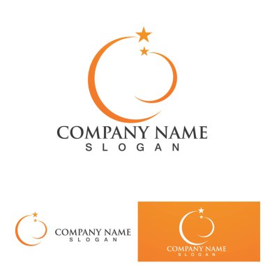 C Çemberi logo şablonu vektör simgesi tasarımı