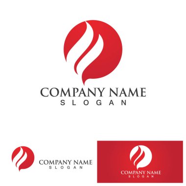 ateş alev logosu vektör tasarım şablonu