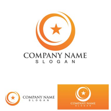 Yıldız logo simgesi vektör illüstrasyon tasarımı