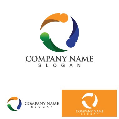 Takım ya da Groups.network ve sosyal simge tasarımı için Topluluk Logosu Tasarım Şablonu 
