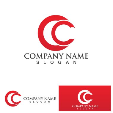C Harfi Logo Şablonu vektör simgesi tasarımı