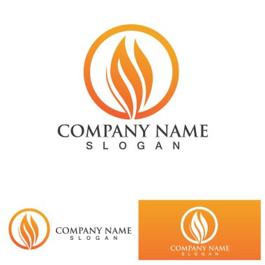 ateş alev logosu vektör tasarım şablonu