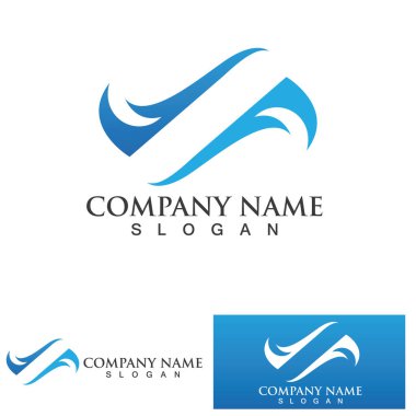 Su dalgası simgesi vektör çizim logosu