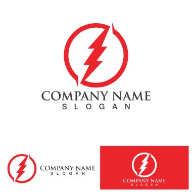 Şimşek logosu ve sembol vektörü